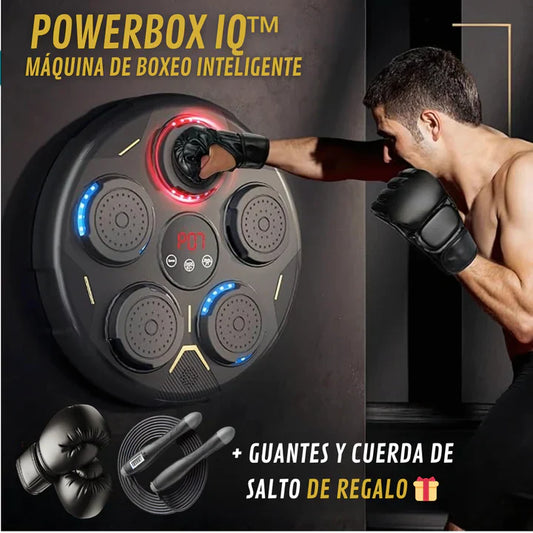 PowerBox IQ™  Maquina de Boxeo Inteligente (+Guantes y cuerda de salto de regalo)